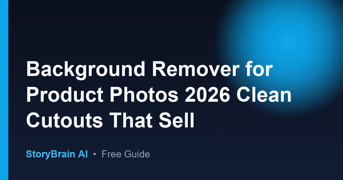 Background Remover for Product Photos 2026 Clean Cutouts That Sell — illustrated guide cover