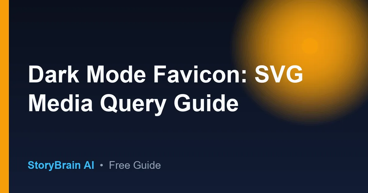 Dark Mode Favicon: SVG Media Query Guide — illustrated guide cover