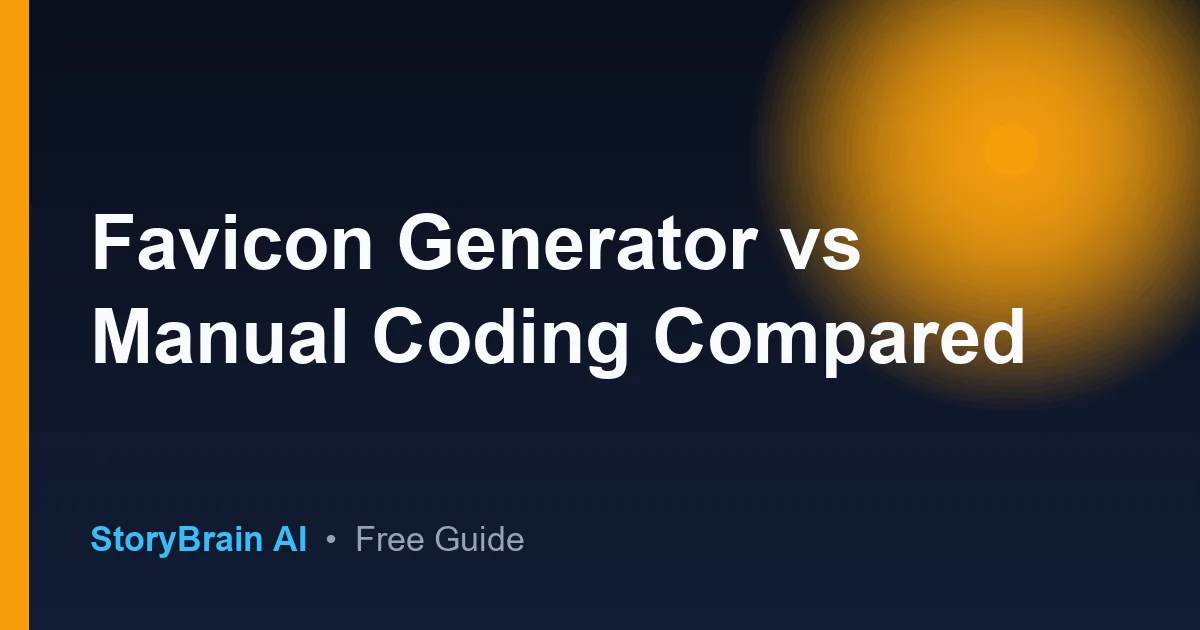 Favicon Generator vs Manual Coding Compared — illustrated guide cover