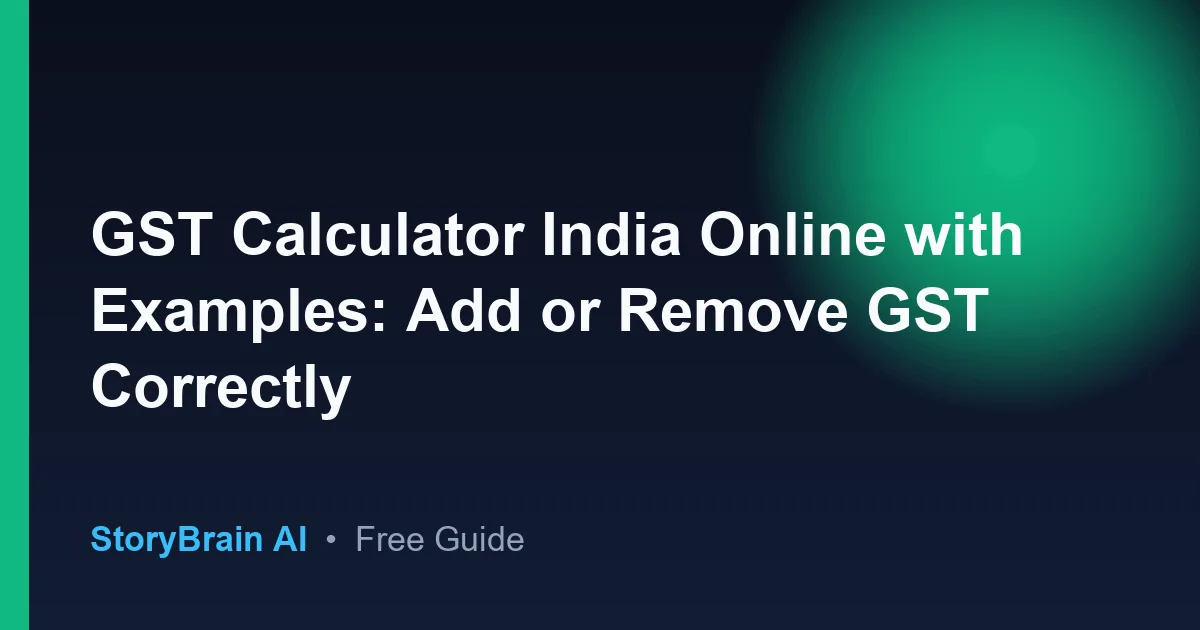 Calculadora GST India - Aprende a Sumar y Restar — illustrated guide cover
