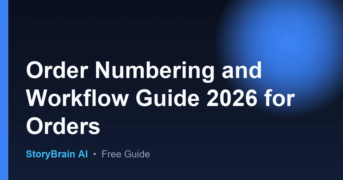 Order Numbering and Workflow Guide 2026 for Orders — illustrated guide cover