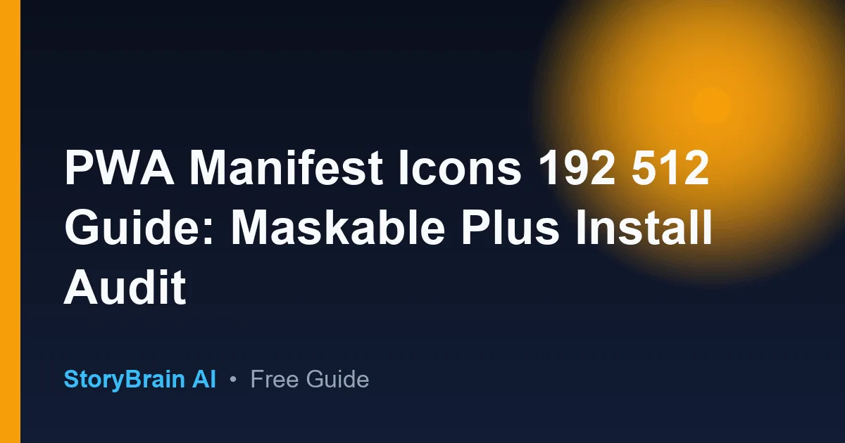 Guia pwa manifest icons 192 512 en espanol - Aprende facil — illustrated guide cover