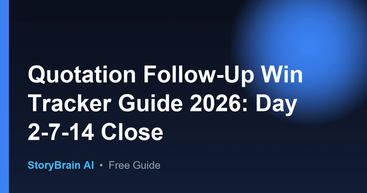 Quotation Followup Win Tracker – Guide auf Deutsch — illustrated guide cover