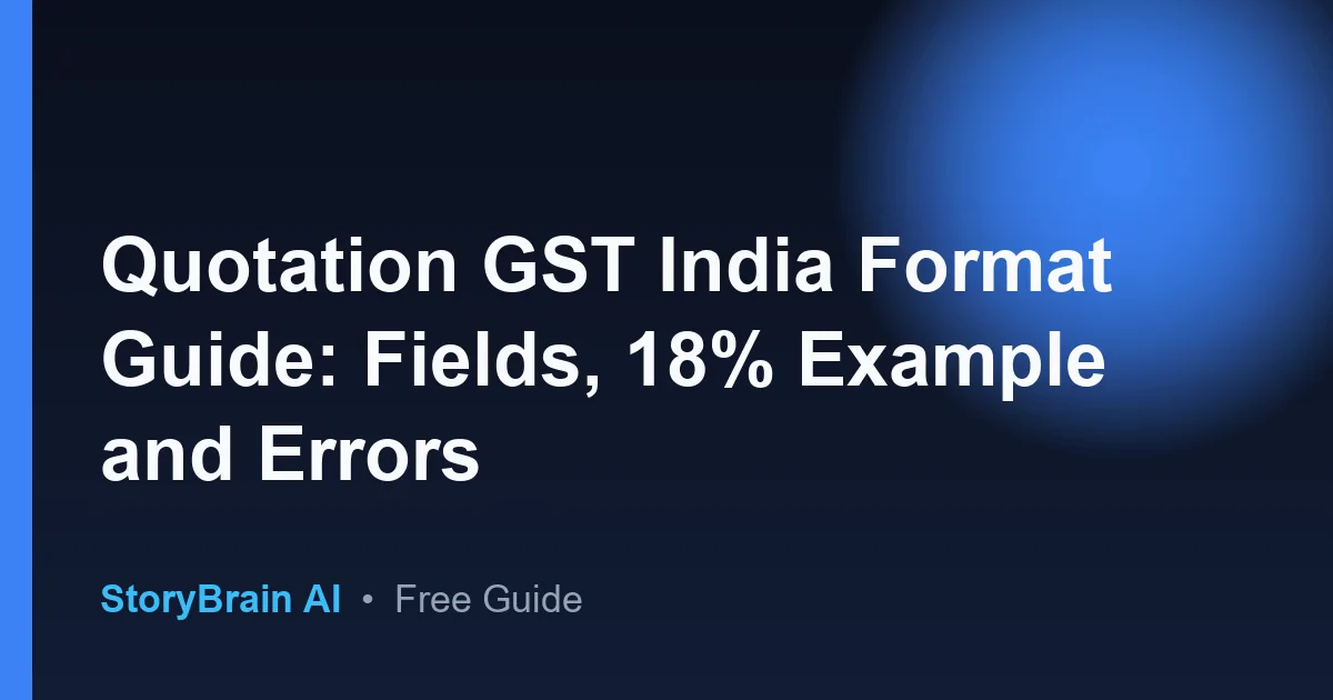 quotation gst india format हिंदी गाइड - आसान भाषा में सीखें — illustrated guide cover